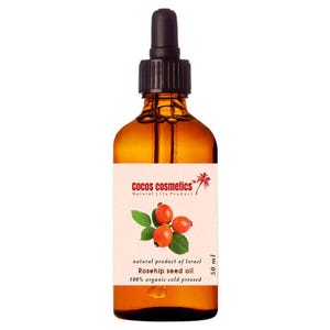 Organic Rosehip Oil Facial oil | Vegan Rosehip Seed Oil |Organic Facial Oil | Anti aging oil | Hair oil | Natural Vegan skin care 50 ml