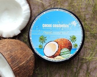 Organic Coconut Butter / Whipped Body Butter / Body Butter Lotion / Body Lotion / Natural Body Butter / Baby Cream Vegan skin care