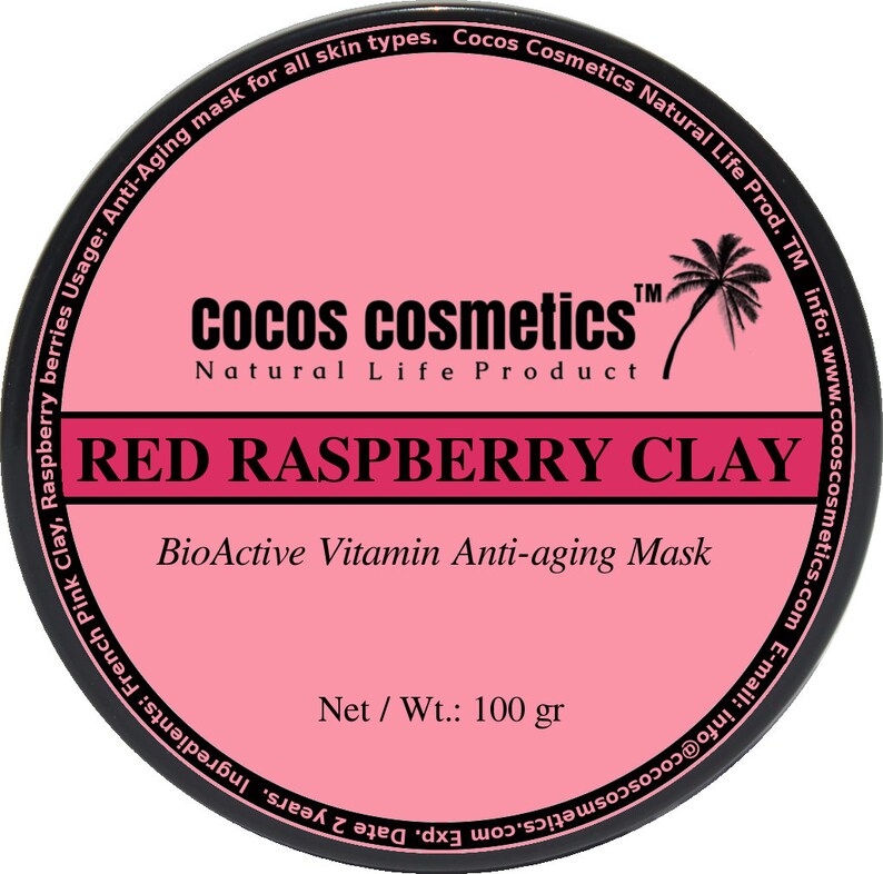 Raspberry Facial Mask French Pink Clay facial antioxidant Etsy