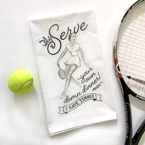 Funny Tennis Gift for Women, Tennis Tea Towel Gift, Funny Gift for Tennis Player, Tennis Lover Gift for Her, Team Tennis Gift for Tennis Mom