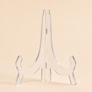 Cavalete de acrílico transparente: suporte de mesa de 24,8 cm (9,75 polegadas).