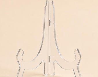 Clear Acrylic Easel Stand: 9.75-inch Tabletop Display