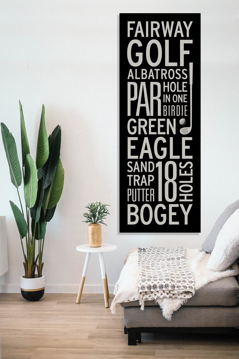 Golf Artwork Canvas Print Golf Decor Golfer Canvas Wall Art Etsy