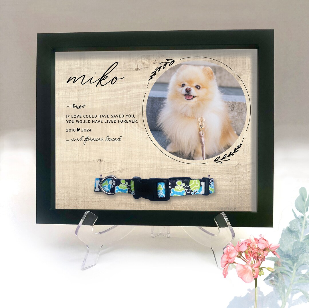 Dog Collar Holder Frame Pet Memorial, Cat Collar Memorial Holder, Pet ...