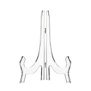 Clear Acrylic Easel Stand: 9.75-inch Tabletop Display