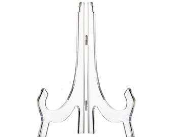 Soporte de caballete de acrílico transparente: Exhibidor de mesa de 24,7 cm (9,75 pulgadas)
