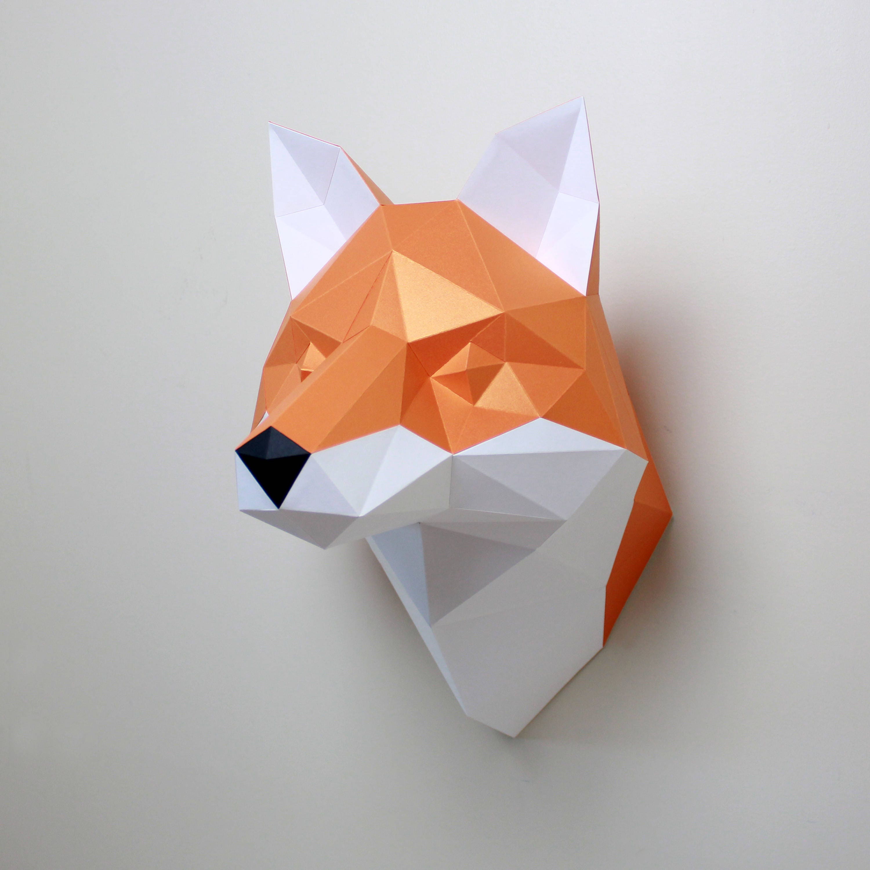 Fox Paper Modelpapercraft Diy Low Poly Pdf Papercraft Paper Crafts