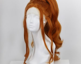 Bright Ginger Stacked Ponytail Synthetic Wig | Drag Queen Wig