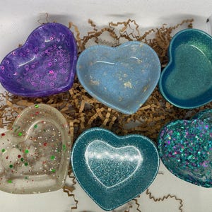 Heart Resin Jewelry Dish,Trinket Dish,Resin Decorative Tray,Trinket Tray, Home Decor,Gifts for Her