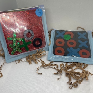 Custom handmade resin Tik tac toe mini Board game portable