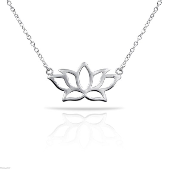 アクセサリー LOTUS SILVER NECKLACE GOLD Gold Lotus Pendant Necklace in Sterling Silver | Yun Boutique