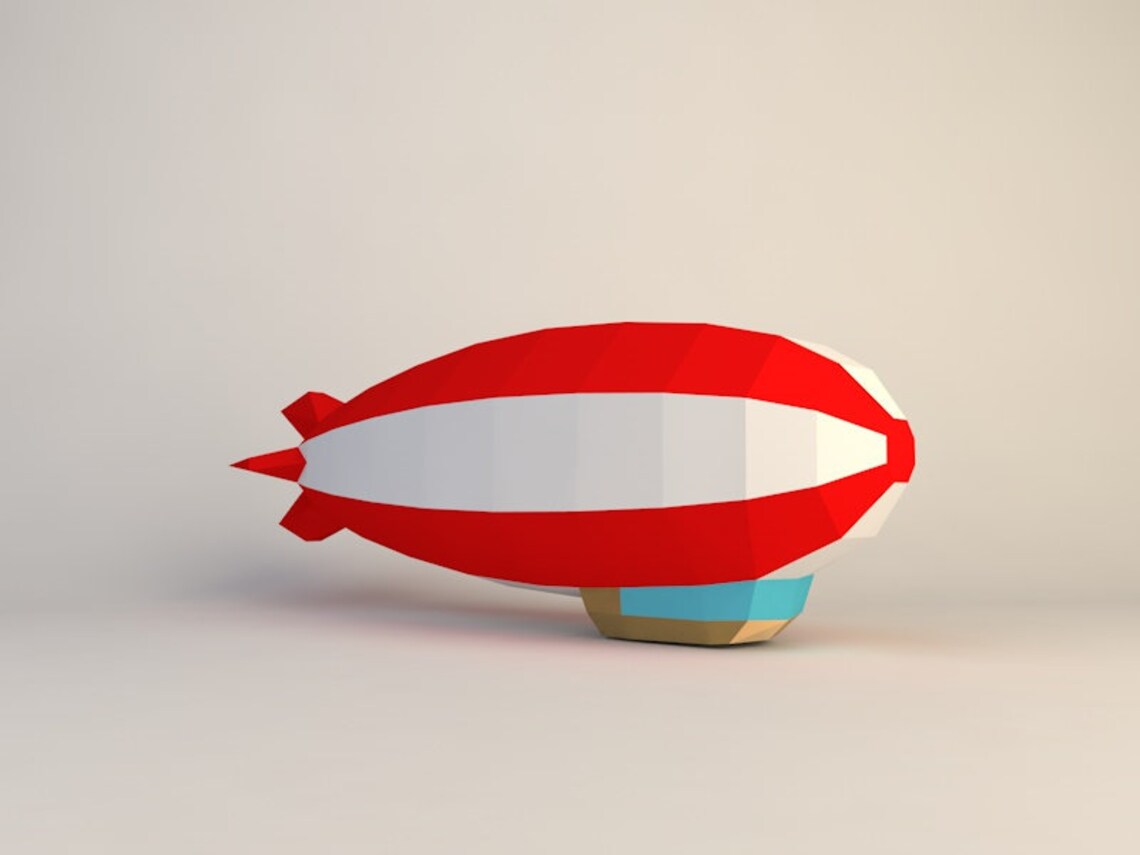 Blimp DIY Sculpture. DIY Blimp Papercraft Blimp Papercraft Etsy
