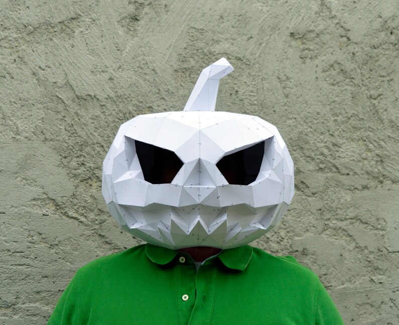 Make Your Pumpkin Mask. Papercraft Pumpkin Mask Halloween Etsy