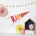 Personalised pennant flag Nursery decor Felt name pennant Personalised wall flag New baby gift Name banner flag Wall hanging
