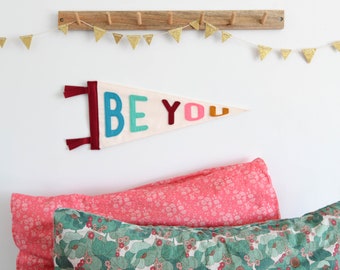 Be You  pennant flag statement nursery wall decor