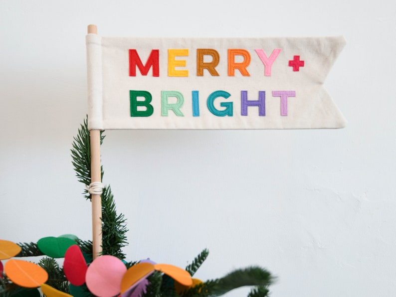 House of Hooray Christmas Tree Topper Flag - Thumbnail 3