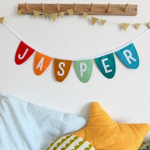 Name bunting Personalised scallop nursery banner Custom name banner Nursery decor Felt party garland