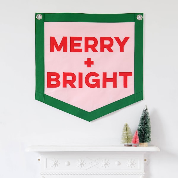 Merry Bright Banner - Etsy