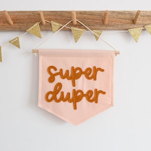 Super Duper mini felt banner Nursery wall decor kids room flag