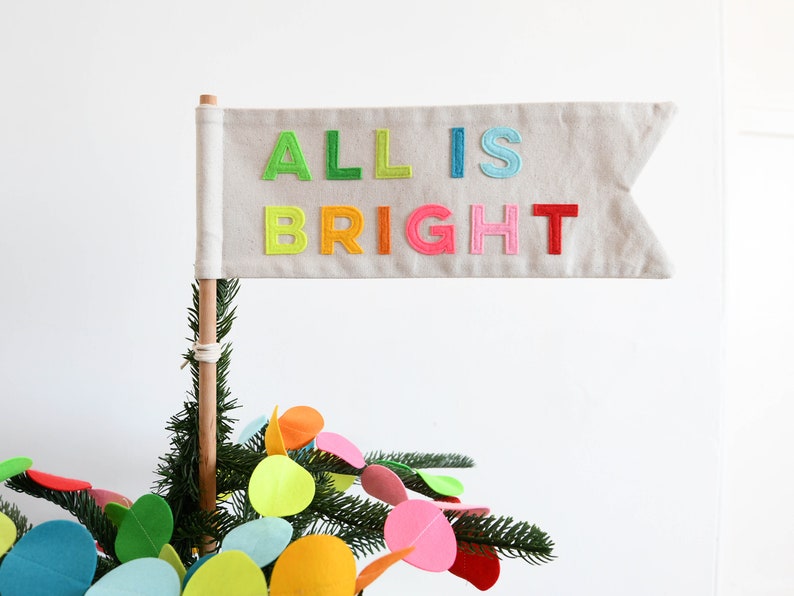 House of Hooray Christmas Tree Topper Flag - Thumbnail 2