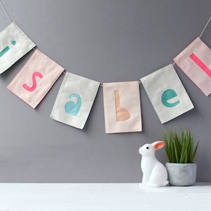 Escribano de fieltro personalizado Banner con nombre personalizado Nuevo regalo para bebés Decoración de guardería