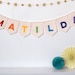 Personalised Rainbow name bunting Rainbow nursery decor Custom nursery name banner 