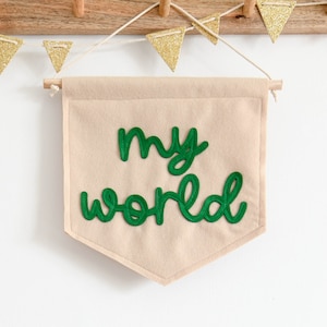 My World mini Filz Kinderzimmer Wandfahne