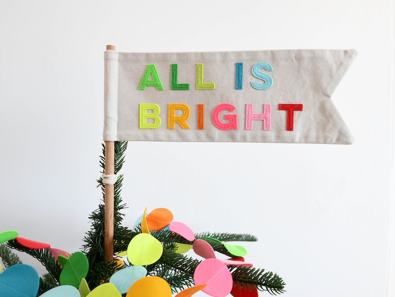 House of Hooray Christmas Tree Topper Flag