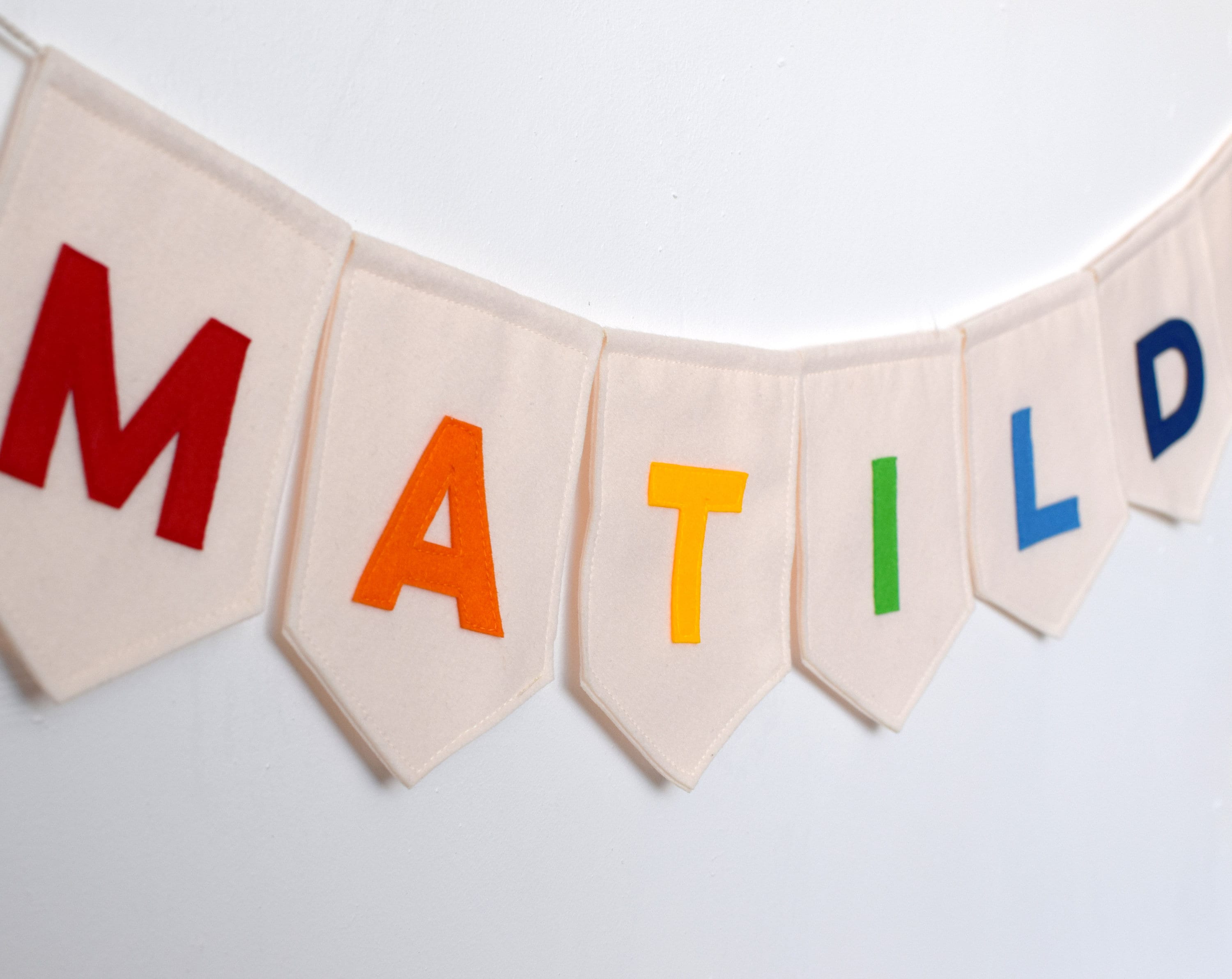 Pastel Rainbow Name Bunting Personalised Nursery Bunting - Etsy UK
