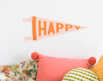 Happy pennant flag Nursery decor Kid's room wall decor