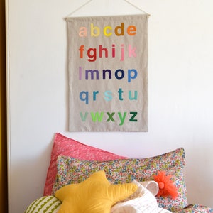 Alphabet wall hanging, Nursery decor