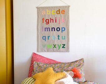 Alphabet wall hanging, Nursery decor