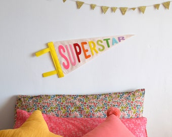 Superstar pennant flag Nursery wall decor Kids room decor