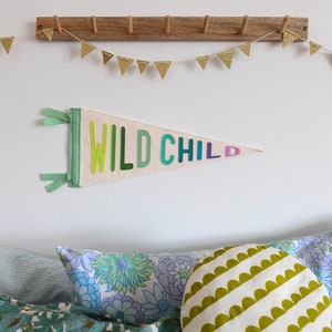 Wild Child pennant flag Nursery decor Child&#39;s room wall decor