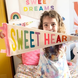Sweet Heart pennant flag Children&#39;s wall decor Nursery wall flag