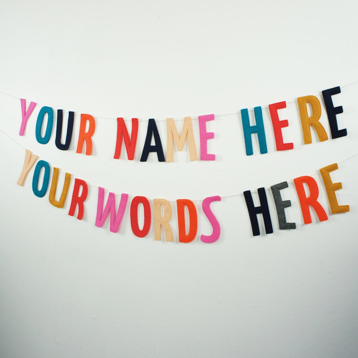 Felt letter garland Name bunting Nursery decor Party decor Etsy