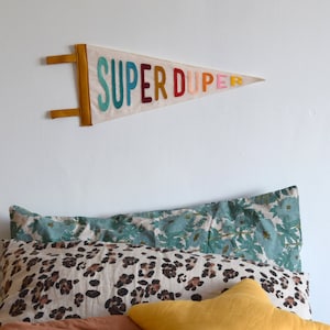 Super Duper pennant flag Nursery wall hanging Kids room decor