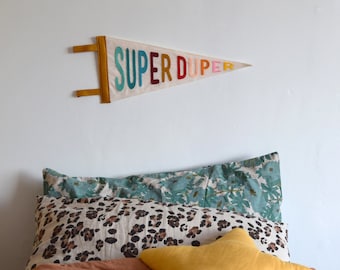 Super Duper pennant flag Nursery wall hanging Kids room decor