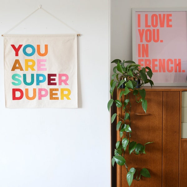 You Are Super Duper Wall Banner, Nursery decor, Kids room