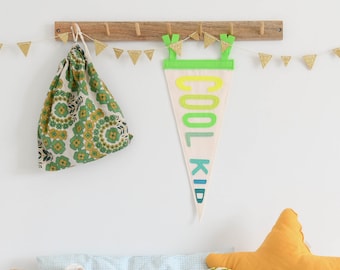 Cool Kid pennant flag Nursery wall decor Kids room decor