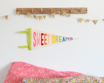 Sweet Dreams pennant flag Nursery wall decor Kids room decor