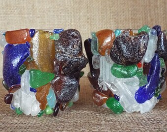 Seaglass Crafted Votives #36