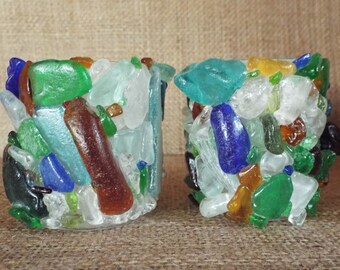 Seaglass Crafted Votives #38