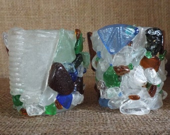 Seaglass Crafted Votives #41