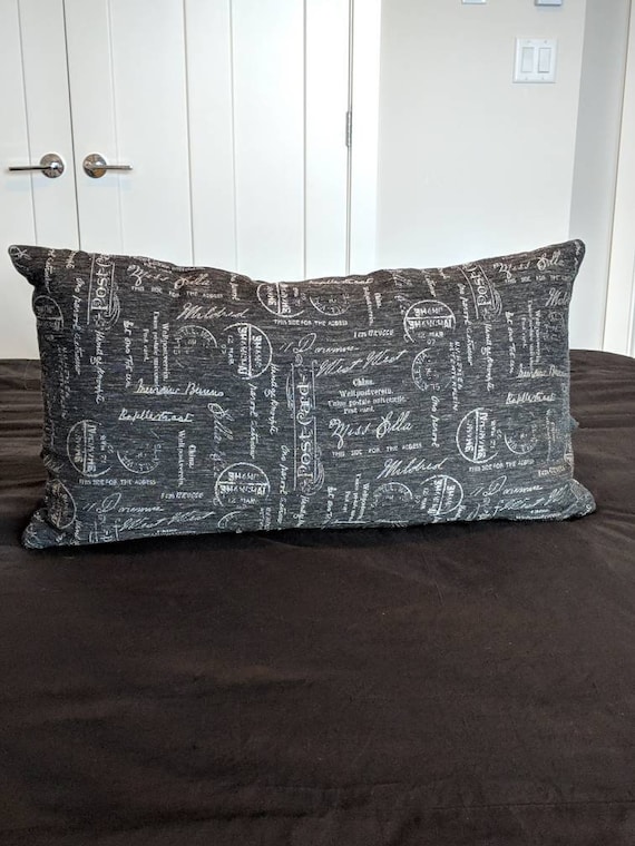 Black And White Pillow Cover Fits 14x26 Insert Etsy