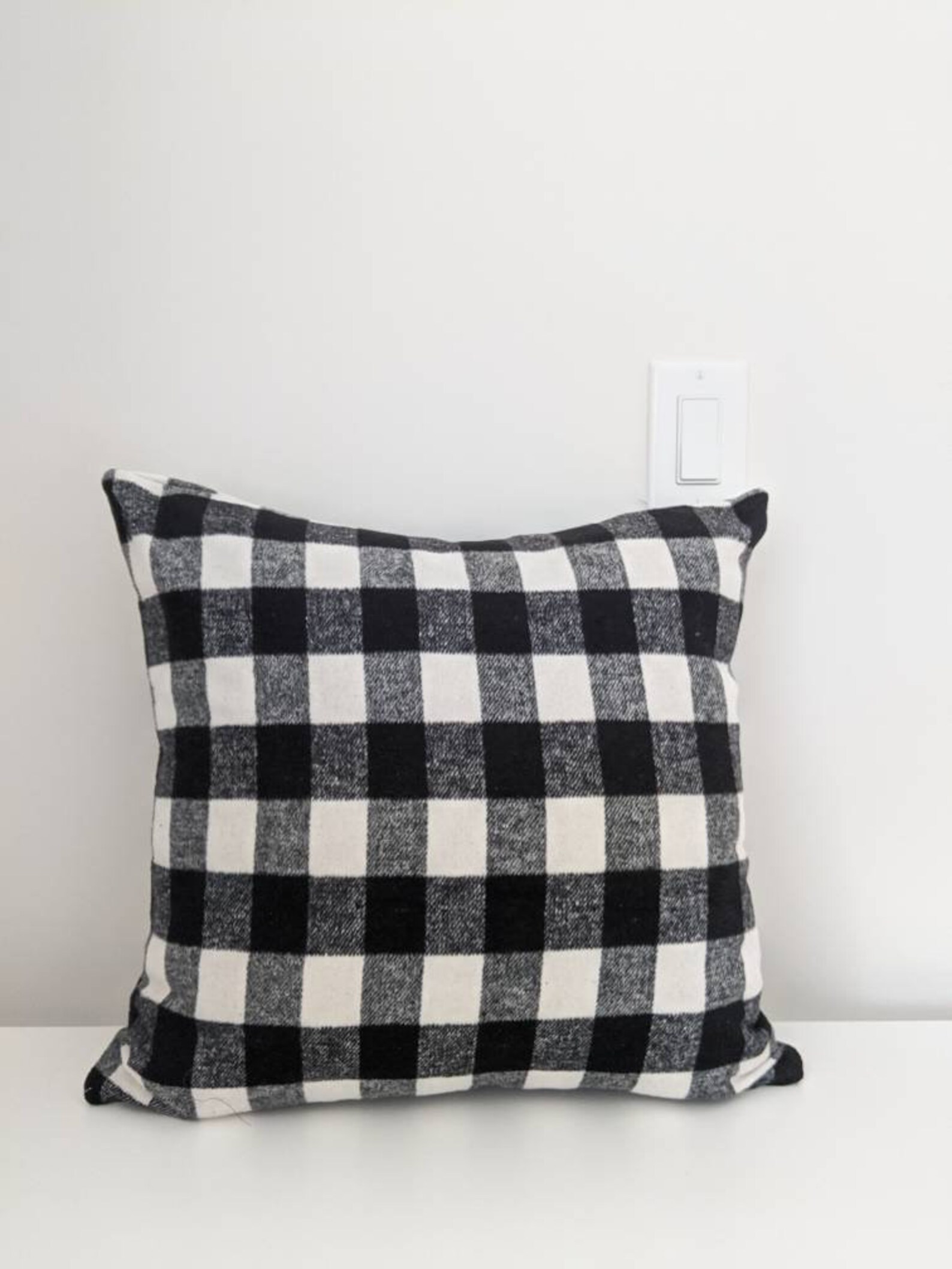Buffalo Plaid Cushion Pillow Cover. Black and White Checked Etsy