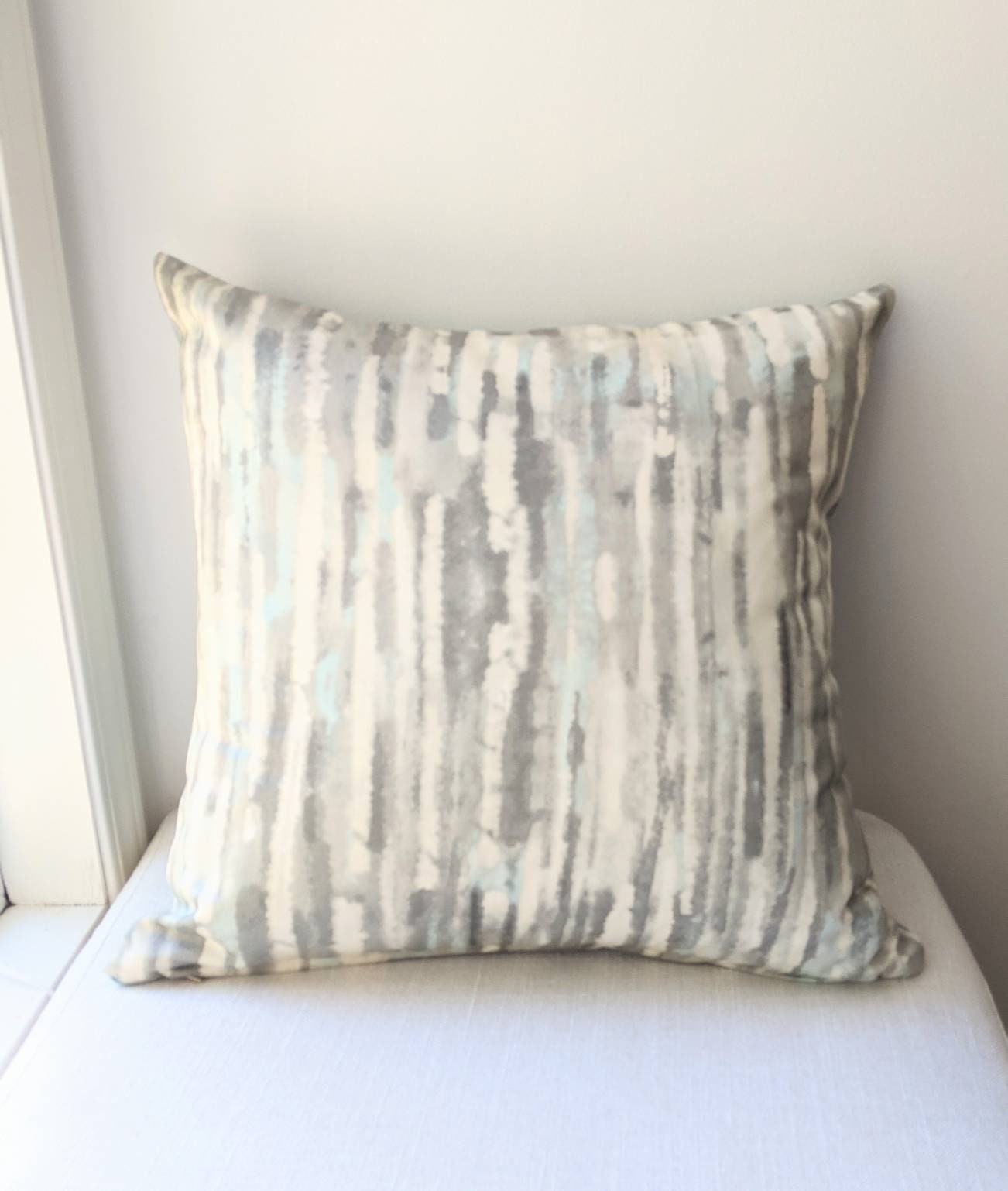 Light Blue and Grey Pillow Cover. Sky Blue and Gray on a Etsy Canada