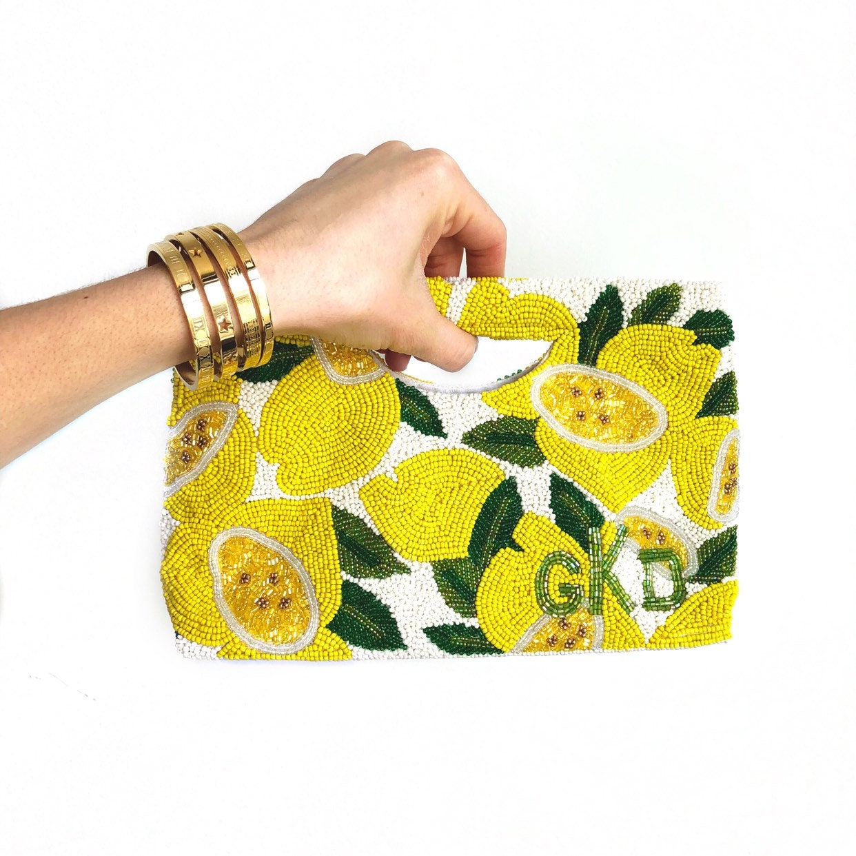 Custom Monogrammed CutOut Handle Clutch Etsy
