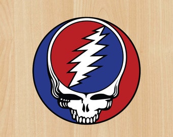 Grateful Deal Steal Your Face Decal! UV Laminated - 2 Sizes Available! *FREE Shipping*