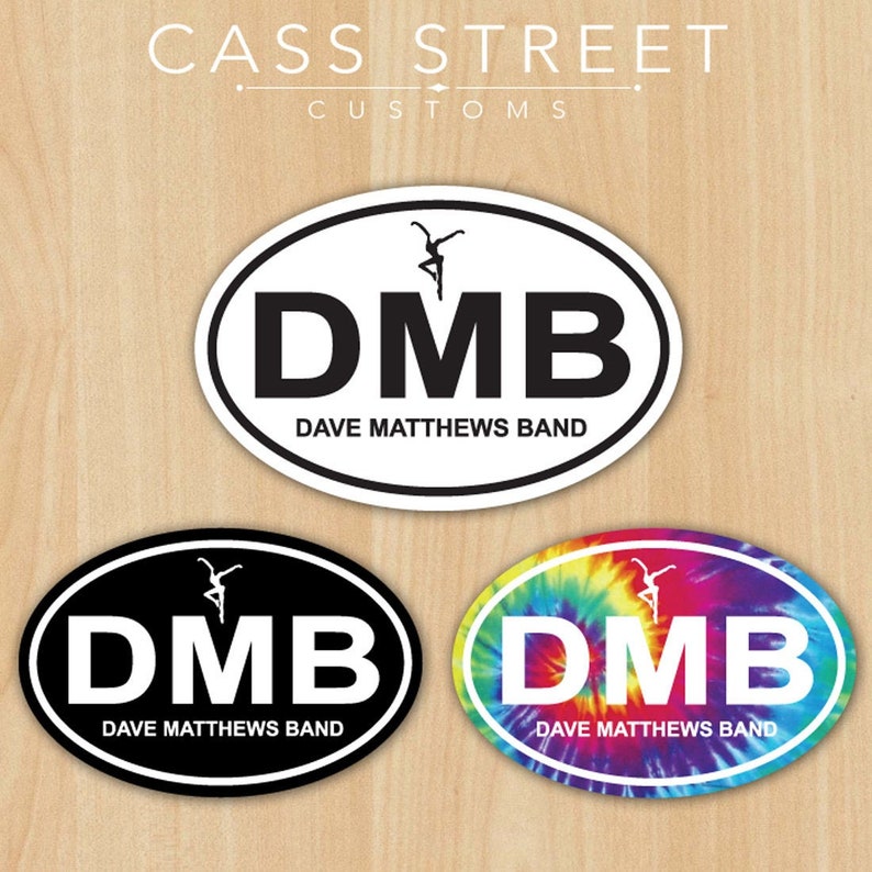 DMB Inspired Oval Vinyl Decal UV Laminated 3 Colors Etsy